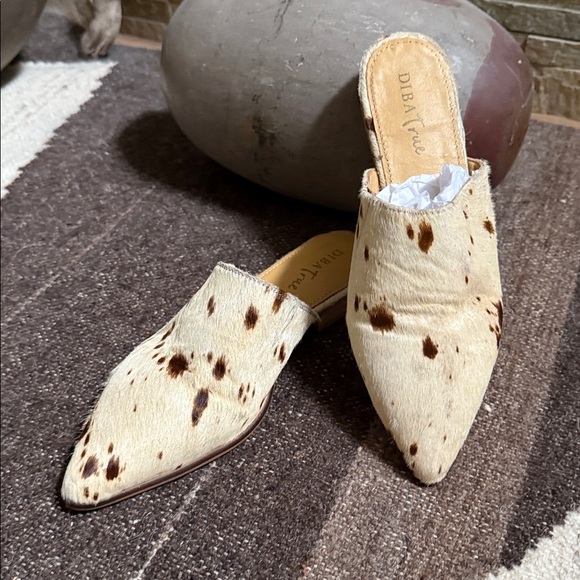 Diba True Cowhide Pattern Mules - Picture 3 of 8